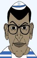 big_ears big_eyes black_eyes brown_skin chin clothes dead_eyes distorted eyebags glasses hat jewish_nose judaism jude kike kippah lips long_chin long_nose nose series:yehudyakim star_of_david subvariant:branalyzer tallit variant:brandon // 700x1075 // 62.3KB