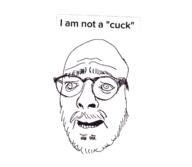 cuck glasses mustache open_mouth soyjak stubble text variant:unknown // 1252x1092 // 71.5KB