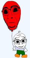 balloon clothes deformed full_body glasses hand happy holding_object kid smile stubble subvariant:gabriel subvariant:hornyson subvariant:hydrocephason transparent_background variant:cobson variant:feraljak wholesome // 873x1653 // 90.3KB