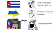 ainsley_harriot biolabs blood bloodshot_eyes crying cuba cyrillic_text decapitation distorted fingerless_glove flag flag:cuba flag:russia flag:ukraine flag:united_states glove helmet holding_object lipstick machete military military_uniform mouth_mask open_mouth pig pink_skin russia russo_ukrainian_war smug soldier soyjak star_of_david text ukraine united_states variant:alicia variant:cryboy_soyjak variant:soyak white_skin yellow_teeth z_(russian_symbol) // 1214x683 // 325.0KB