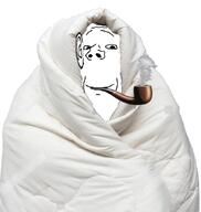 blanket ear pipe smoke subvariant:wholesome_soyjak variant:gapejak // 819x864 // 638.3KB