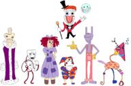bubble caine gangle jax_(the_amazing_digital_circus) kinger pomni ragatha_(the_amazing_digital_circus) subvariant:wholesome_soyjak tadcgem variant:bernd variant:chudjak variant:feraljak variant:gapejak variant:impish_soyak_ears variant:wojak zooble // 1080x709 // 103.0KB