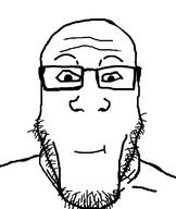 bald beard glasses looking_at_you markiplier smile smirk soyjak variant:markiplier_soyjak // 599x708 // 84.5KB