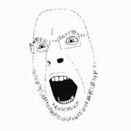 angry animated astatine chemistry element glasses open_mouth radioactive soyjak stubble text variant:cobson // 915x915 // 5.9MB