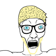 a10_eyes blond blue_eyes glasses hair muscles open_mouth series:aryan_soyjaks stubble teeth trend:aryan variant:casnatus // 800x800 // 43.0KB
