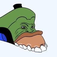 amphibian frog nas:pepe nuvariant open_mouth pepe_the_frog teeth teeth_showing traced train variant:trainjak // 2048x2048 // 193.2KB