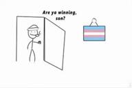 ack are_you_winning_son earrape father flag:transgender_pride_flag rope thumbnail_bait tranny variant:bernd video voiceover ywnbaw // 538x360, 9.2s // 210.8KB