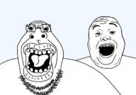 angry beard big_lips blad fat_duo friendship glasses hippopotamus looking_at_you series:trios_&_duos soyjak template transparent_background variant:alicia variant:hippojak // 1731x1211 // 62.0KB