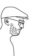 closed_mouth clothes ear glasses hat side_profile soyjak stubble variant:unknown // 400x578 // 14.5KB