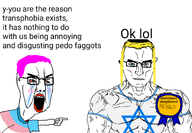 aryan award bait crying israel jewaryan judeo-aryan lol mudslime pointing subvariant:muscular_chud total_muslim_death troon variant:chudjak // 4597x3173 // 1.6MB