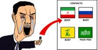 angry arab bashar_alassad clothes contacts crying ear flag:hamas flag:hezbollah flag:iran flag:russia flip_phone hair hamas hand hezbollah holding_object holding_phone iran necktie phone politics russia suit suit_and_tie syria syrian_civil_war text variant:chudjak // 1995x1027 // 127.6KB