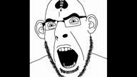 ahegao bbc biting_lip blush closed_mouth distorted ear fact fingernail glowing hair hand holding_object holding_sign japanese_text meta:tagme muscles open_mouth queen_of_spades soyjak stubble subvariant:hornyson subvariant:spadeson teeth text thougher tongue tranny tyrone variant:cobson variant:soyak // 1280x720, 50.8s // 3.6MB