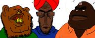 angry asian bindi buck_teeth bug flies fly glasses indian mustache mutt_trio narrow_eyes pajeet stinky stubble subvariant:euromutt subvariant:hindumutt subvariant:impish_amerimutt turban unibrow variant:impish_soyak_ears variant:markiplier_soyjak variant:meximutt // 1719x695 // 580.7KB