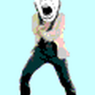 animated dance full_body gangnam_style glasses irl open_mouth push_pin smol soyjak sticky stubble variant:cobson // 60x92 // 17.3KB