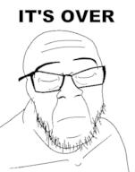 closed_eyes closed_mouth glasses its_over sad soyjak stubble text variant:feraljak // 743x942 // 49.5KB