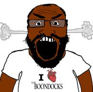 angry black_skin boondocks fume glasses open_mouth subvariant:science_lover the_boondocks variant:markiplier_soyjak // 800x789 // 158.2KB