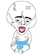 baby deformed full_body open_mouth retard thick_eyebrows underpants variant:yakubjak // 323x403 // 18.3KB