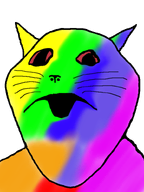 animal autism big_eyes bloodshot_eyes cat cat_ear colorful colors distorted ear meta:low_effort_niggerslop nose open_mouth rainbow red_eyes retard_(user) sad snout soyjak subvariant:impish_meowjak transparent_background variant:impish_soyak_ears warped whisker whiskers // 598x800 // 308.4KB