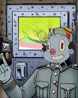 ack antenna antennae bloodshot_eyes blue_skin crying doctor_who gas_chamber hair hanging mr_ringading nazi_germany nazism open_mouth purple_hair schutzstaffel schutzstaffel_uniform tranny variant:bernd // 700x874 // 772.1KB