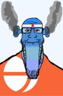 angry bald bloodshot_eyes blue blue_skin calm closed_mouth ear flag flag:japan flag:nagano fume glasses japan nagano ogre_ears seethe smoke soyjak stretched_chin stubble subvariant:longplier template todofuken transparent_background variant:markiplier_soyjak // 823x1250 // 60.5KB