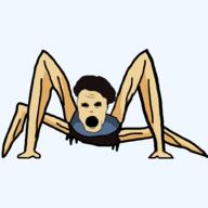 afro bug clothes joy_mutant large_arms large_legs lisa_(game) no_eyes open_mouth spider variant:feraljak video_game // 1000x1000 // 170.1KB