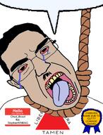 Chud_Brasil_(namefag) ack award brap brapzilian brazil brown_skin flag flag:minas_gerais glasses hanging hello_my_name_is_(sticker) minas_gerais name_tag namefags open_mouth sloptranWNBAG_(namefag) soyjak speech_bubble speech_bubble_empty subvariant:patrick suicide text tongue tranny variant:chudjak // 720x950 // 369.1KB