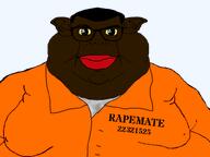 bbc black_skin boy criminal nigger orange_shirt prisoner rape rapist subvariant:branigger variant:brandon yellow_eyes // 800x600 // 135.5KB