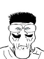 blue_eyes closed_mouth glasses hair mustache old soyjak subvariant:neutralplier variant:markiplier_soyjak // 600x800 // 51.0KB