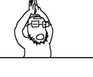 animated arm glasses hand open_mouth soyjak stubble variant:gapejak // 600x500 // 33.6KB