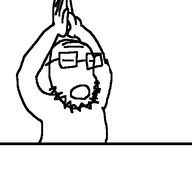 animated arm glasses hand open_mouth soyjak stubble variant:gapejak // 600x500 // 33.6KB