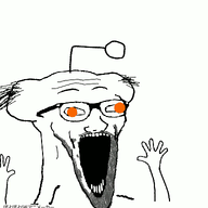 animated antenna arm excited glasses hand hands_up open_mouth poyopoyo poyunpoyun reddit redditard snoo soyjak stubble subvariant:wewjak variant:soyak // 384x400 // 453.9KB