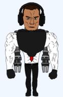Jetpack arm belt berserker_mutant_(skibidi_toilet) beserker_mutant_skibidi_toilet black_pants brown_eyes brown_hair full_body glove headphones leg muscles red_tie skibidi skibidi_toilet subvariant:chudjak_front subvariant:muscular_chud toilet torso variant:chudjak white_shirt // 1425x2195 // 66.6KB
