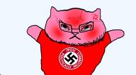 angry animal cat chud clittycel closed_mouth crying fusion glasses leak leaking pink_skin pol_(4chan) stubble swastika transparent_background variant:catjak variant:chudjak vein // 960x533 // 205.5KB