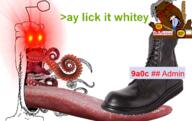 9a0c admin admin_6 admin_abuse african_american award big_lips black_skin boot bootlicker gray_hair greentext hanging janny map_(pedophile) octopus pedophile rope shitskin tinted_glasses tongue variant:bernd variant:soyak wide_nose // 1280x809 // 997.4KB