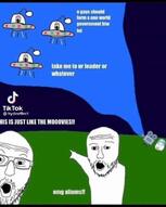 5soyjaks animated arm drawn_background glasses globalist hand music mustache open_mouth pointing science sound soyjak stubble tiktok ufo undertale united_nations variant:markiplier_soyjak variant:two_pointing_soyjaks video // 640x800, 14s // 673.8KB