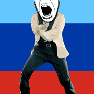 angry animated country dance flag flag:luhansk full_body gangnam_style glasses irl luhansk open_mouth soyjak stubble variant:cobson // 300x460 // 503.9KB