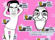 2soyjaks animated arm caramelldansen chud closed_eyes closed_mouth dance glasses greentext headphones janny media_pending_approval smile soyjak stubble text transparent_background variant:chudjak variant:unknown // 966x708 // 845.6KB