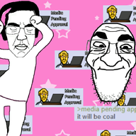 2soyjaks animated arm caramelldansen chud closed_eyes closed_mouth dance glasses greentext headphones janny media_pending_approval smile soyjak stubble text transparent_background variant:chudjak variant:unknown // 966x708 // 845.6KB