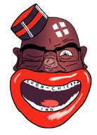 black_skin brown_skin clothes coon coon_chicken_inn ear glasses grin hat head lips nigger no_background red_lips shitskin smile subvariant:cobson_front2 text tongue transparent_background variant:cobson wink winking // 630x874 // 114.4KB
