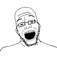 bald ear eyebrows forehead_lines glasses lips looking_at_you neck nose open_mouth series:fusionjaks stubble teeth transparent_background variant:alicia variant:epsteinjak // 616x642 // 12.0KB