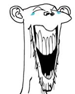 closed_eyes crying ear laughing open_mouth smile stretched_mouth stubble subvariant:splicejak variant:impish_soyak_ears // 476x593 // 76.3KB