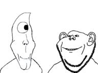 2soyjaks bald closed_mouth ear euromutt one_eye smile subvariant:euroaryan subvariant:euromutt teeth variant:impish_soyak_ears variant:markiplier_soyjak variant:unknown // 1024x768 // 176.6KB