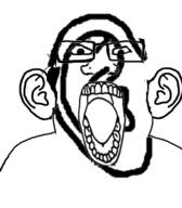 ear ear_face glasses large_ear merge open_mouth soyjak variant:bernd variant:markiplier_soyjak // 454x520 // 101.7KB