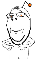 beard belly_button glasses holding_object red_eyes reddit smile snoo subvariant:wholesome_soyjak template variant:gapejak // 700x1100 // 46.3KB