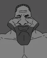 beard gigachad grey_skin hair jawline monochrome muscles muscular_male smile stubble trend:gigajaks variant:gabagool // 700x850 // 92.7KB