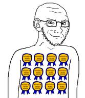 award badge ear glasses posted_it_again_award ribbon stubble text variant:soyak // 520x600 // 50.3KB