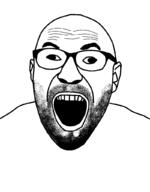 beard cross_eyed ear glasses open_mouth soyjak stubble template variant:cirrus // 800x1024 // 31.8KB