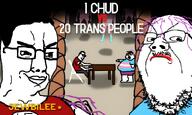 angry beard chud glasses hanging noose pooner smug stubble subvariant:wholesome_soyjak suicide swastika tranny transgender_flag variant:bernd variant:chudjak variant:gapejak youtube_thumbnail // 2364x1416 // 3.2MB