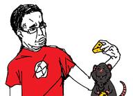 2soyjaks animal arm buck_teeth cheddar_c_cheese cheese chud closed_mouth clothes ear feeding food glasses grey_skin hair hand holding_object mouse nazism oekaki red_shirt redraw smile soyjak stubble swastika tail variant:chudjak variant:impish_soyak_ears whisker white_skin // 633x455 // 25.4KB
