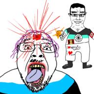 ack adolf_hitler arlavija armband blood chud icon nazism open_mouth orthodox orthodox_cross pistol sun zamovod // 4096x4096 // 4.4MB